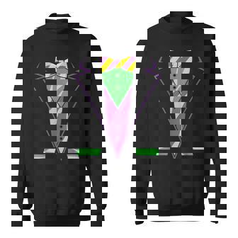 Carnival Masquerade Tuxedo Parade Mardi Gras Sweatshirt | Mazezy