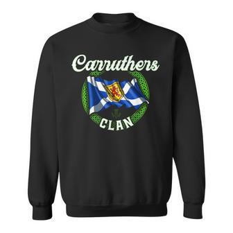 Carruthers Clan Scottish Last Name Scotland Flag Funny Last Name Designs Funny Gifts Sweatshirt | Mazezy