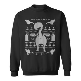 Cat Butt Kitty Ugly Christmas Sweater Sweatshirt | Mazezy