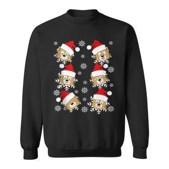 Cat Face Expression Ugly Christmas Sweater Sweatshirt - Monsterry
