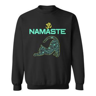 Cat Yoga Namaste Om Ying Yang Balance Yoga New Mat Sweatshirt | Mazezy UK