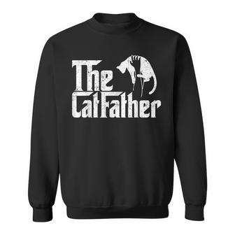 Catfather Cat Dad Funny Cat Cat Owner Sweatshirt | Mazezy