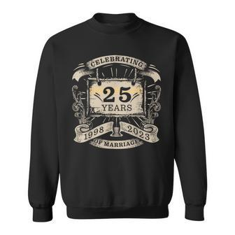 Celebrating 25 Year Of Marriage Anniversary Matching HisHer Sweatshirt - Seseable