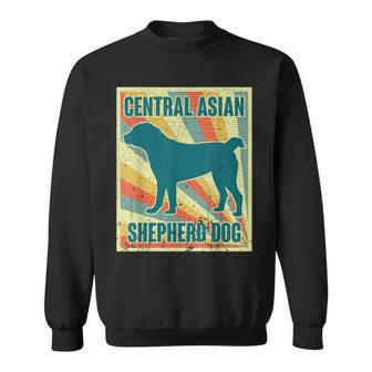 Central Asian Shepherd Dog Vintage Style Silhouette Sweatshirt | Mazezy