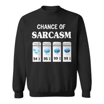 Chance Of Sarcasm Weather Sweatshirt - Seseable