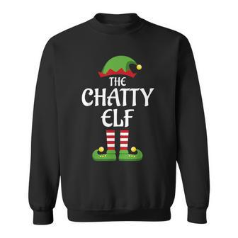 Chatty Elf Family Matching Group Christmas Sweatshirt - Seseable