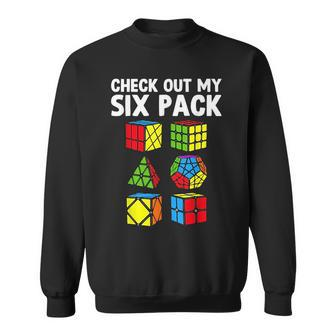 Check Out My Six Pack Puzzle Cube Funny Speed Cubing Sweatshirt - Seseable