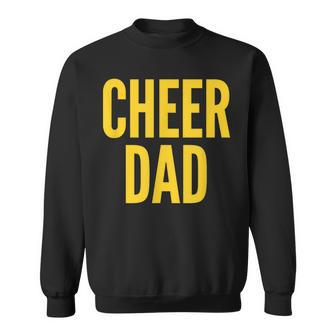 Cheer Dad Cheerleading Matching Parents Yellow Sweatshirt | Mazezy