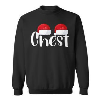 Chest Nuts Christmas Matching Couple Chestnuts Santa Hat Sweatshirt | Mazezy CA