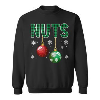 Chest Nuts Christmas Matching Couple Plaid Graphic Chestnuts Sweatshirt | Mazezy