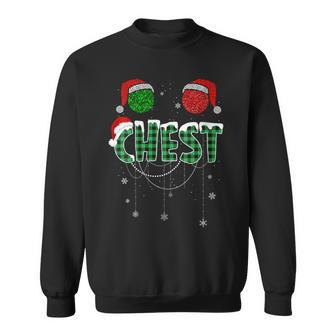 Chest Nuts Xmas Couple Christmas Couple Matching Sweatshirt - Thegiftio UK