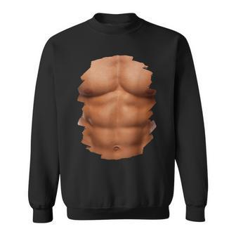 Chest Six Pack Muscles Bodybuilder 6 Abs Gym Present Sweatshirt - Seseable