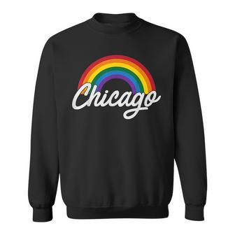 Chicago Pride Gay Pride Gay Flag Sweatshirt | Mazezy