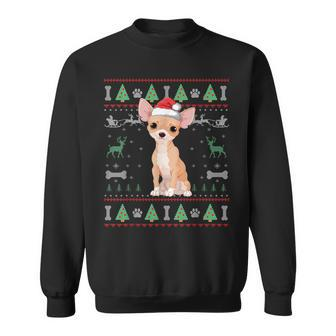 Chihuahua Ugly Christmas Sweater Santa Dog Lover Sweatshirt | Mazezy