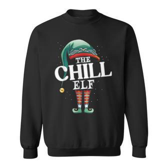 Chill Elf Christmas Group Xmas Pajama Party Sweatshirt - Monsterry