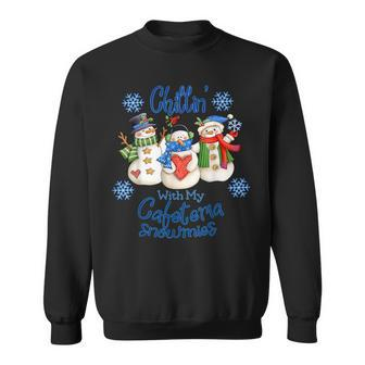 Chillin' With My Cafeteria Snowmies Christmas Lunch Lady Sweatshirt - Thegiftio UK