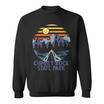 Chimney Rock State Park North Carolina Camping Sweatshirt | Mazezy