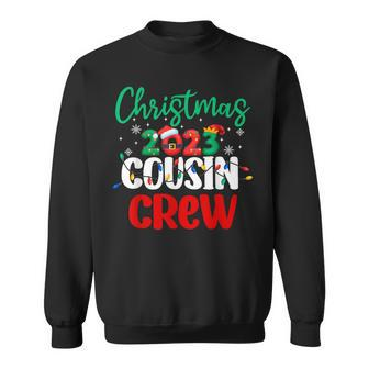 Christmas 2023 Cousin Crew Xmas Lights Matching Pajama Sweatshirt | Mazezy