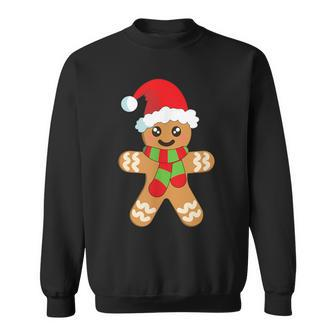 Christmas Baking Cookie Cute Gingerbread Man Sweatshirt - Seseable