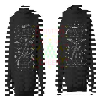 Christmas Cheerleader Cheer Ugly Christmas Sweater Party Sweatshirt - Monsterry