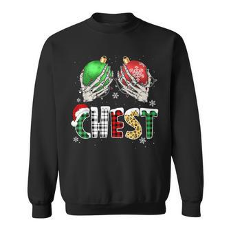Christmas Chest Nuts Chestnuts Xmas Couple Matching Costume Sweatshirt | Mazezy