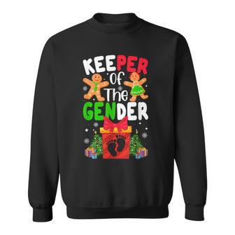 Christmas Keeper Gender Reveal Baby Announcement Pregnancy Sweatshirt | Mazezy