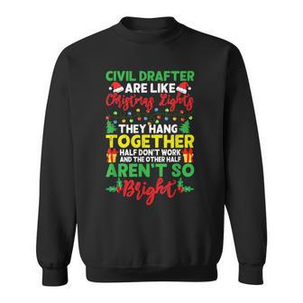 Christmas Light Civil Drafter Xmas Holiday Sweatshirt | Mazezy