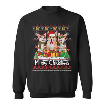 Christmas Pajama Corgi Tree Xmas Ugly Christmas Sweater Sweatshirt - Monsterry AU