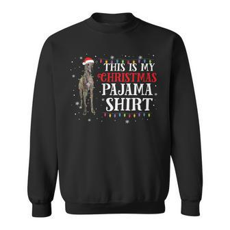 This Is My Christmas Pajama Greyhound Dog Lover Sweatshirt - Monsterry