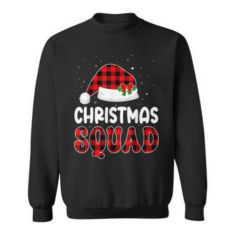 Christmas Squad Family Group Matching Red Plaid Santa Xmas Sweatshirt - Thegiftio