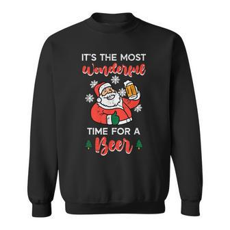 Christmas Most Wonderful Time For Santa Xmas Dad Men Sweatshirt | Mazezy