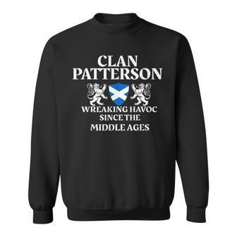 Clan Patterson Scottish Family Kilt Tartan Lion Name Gifts For Lion Lovers Funny Gifts Sweatshirt | Mazezy