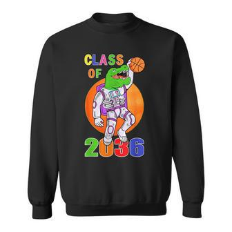 Class Of 2036 Grow With Me Astronaut Dinosaur Trex Space Dinosaur Funny Gifts Sweatshirt | Mazezy