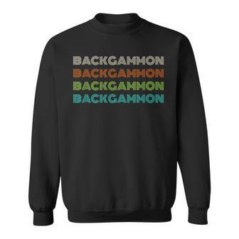 Classic 70'S Vintage Style Backgammon Sweatshirt | Mazezy