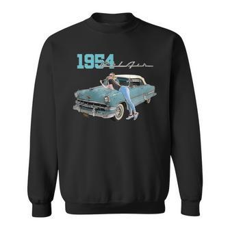 Classic Cars 1954 Belair 50S Convertible Car Collectors Sweatshirt | Mazezy