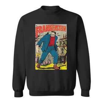 Classic Monster Poster Horror Comic Book Frankenstein Sweatshirt | Mazezy