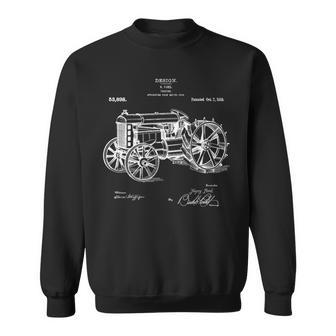 Classic Vintage Patent 1919 Farm Tractor Sweatshirt | Mazezy