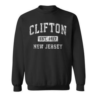 Clifton New Jersey Nj Vintage Established Sports Sweatshirt | Mazezy