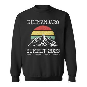 Climbed Kilimanjaro Summit 2023 Hike Tanzania Hiking Retro Sweatshirt - Seseable
