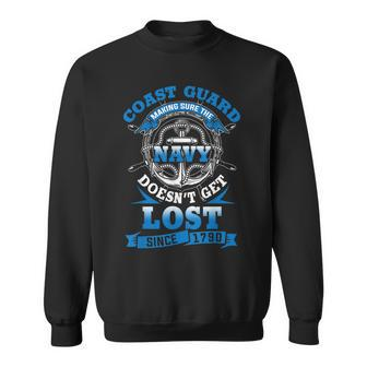 Coast Guard Making Sure The Navy Doesnt Get Lost Gift Sweatshirt | Mazezy