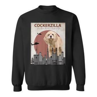 Cockerzilla Cocker Spaniel Dog Lovers Sweatshirt | Mazezy