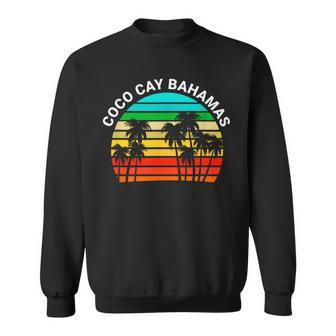 Coco Cay Bahamas Vintage Sunset Palm Trees Sweatshirt | Mazezy