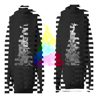Colorful Lgbt Pride Italian Greyhound Dog Pile Sweatshirt | Mazezy