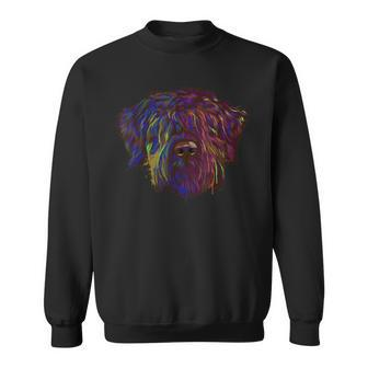 Colorful Splash Dog Bouvier Des Flandres Sweatshirt | Mazezy