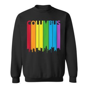 Columbus Skyline Lgbt Pride Sweatshirt | Mazezy