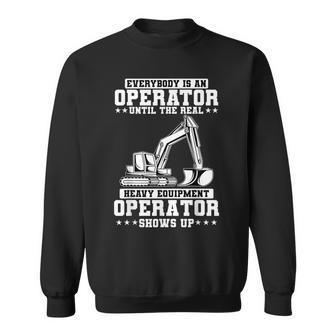Construction Worker Excavator Heavy Equipment Operator Construction Funny Gifts Sweatshirt | Mazezy AU