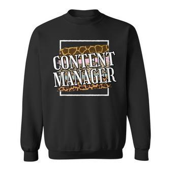 Content Manager Leopard Print Sweatshirt | Mazezy