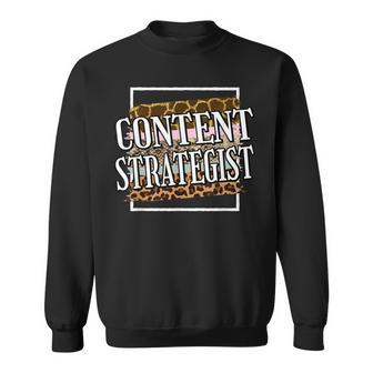 Content Strategist Leopard Print Sweatshirt | Mazezy