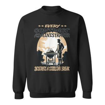 Contract Administrator Bbq Chef Or Grill Fun Sweatshirt | Mazezy