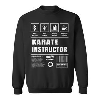 Cool Karate Instructor Coach Martial Arts Lover Sweatshirt | Mazezy